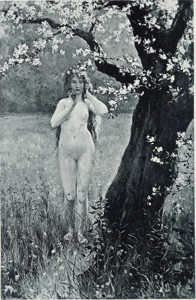 An illustration from Le Nu au salon, 1888, leaf 37