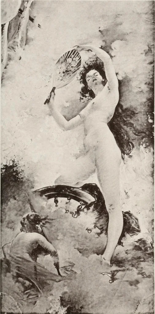 An illustration from Le Nu au salon, 1888, leaf 38