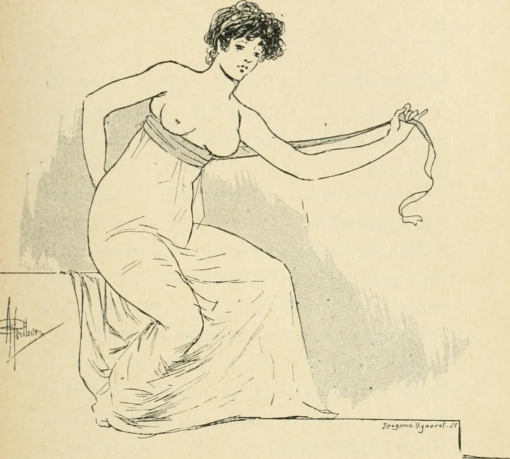 An illustration from Le Nu au salon, 1888, leaf 40