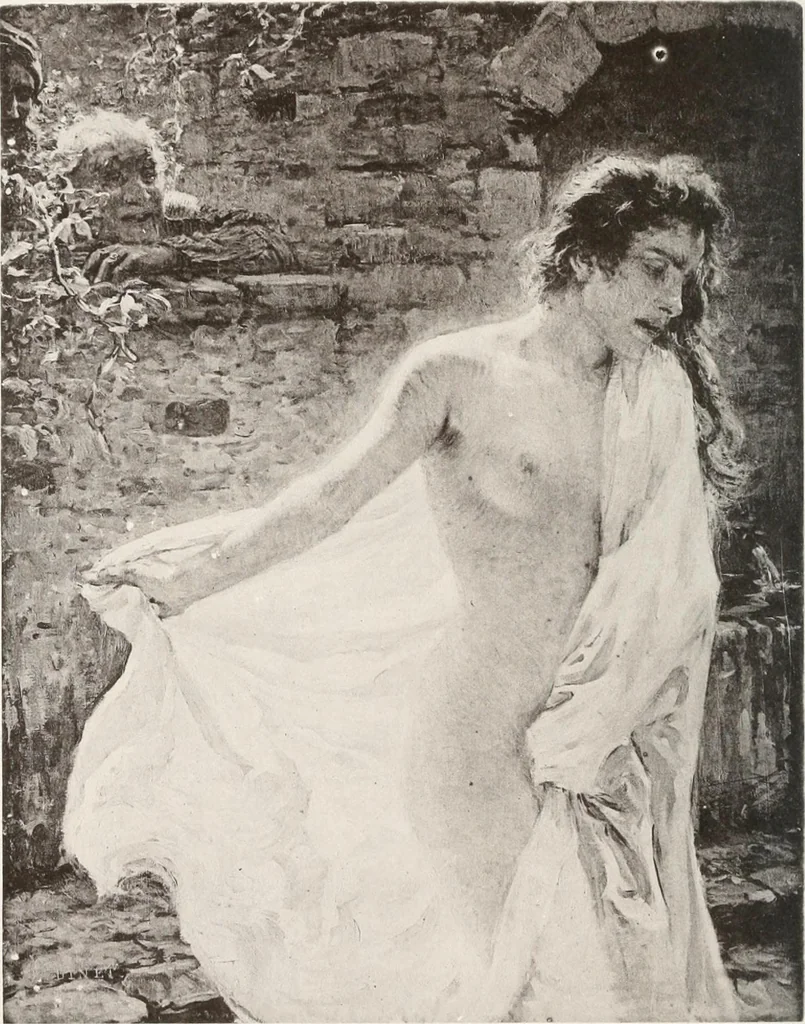 An illustration from Le Nu au salon, 1888, leaf 61