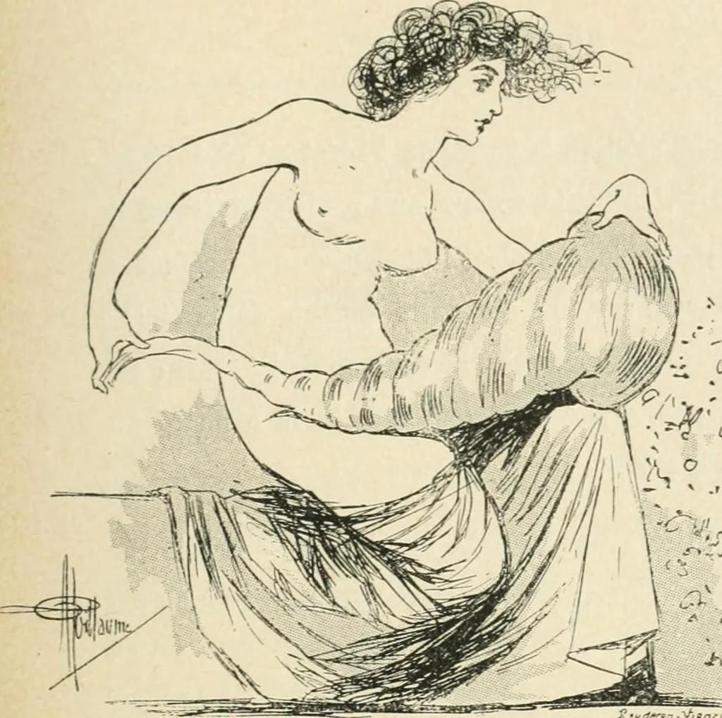 An illustration from Le Nu au salon, 1888, leaf 68