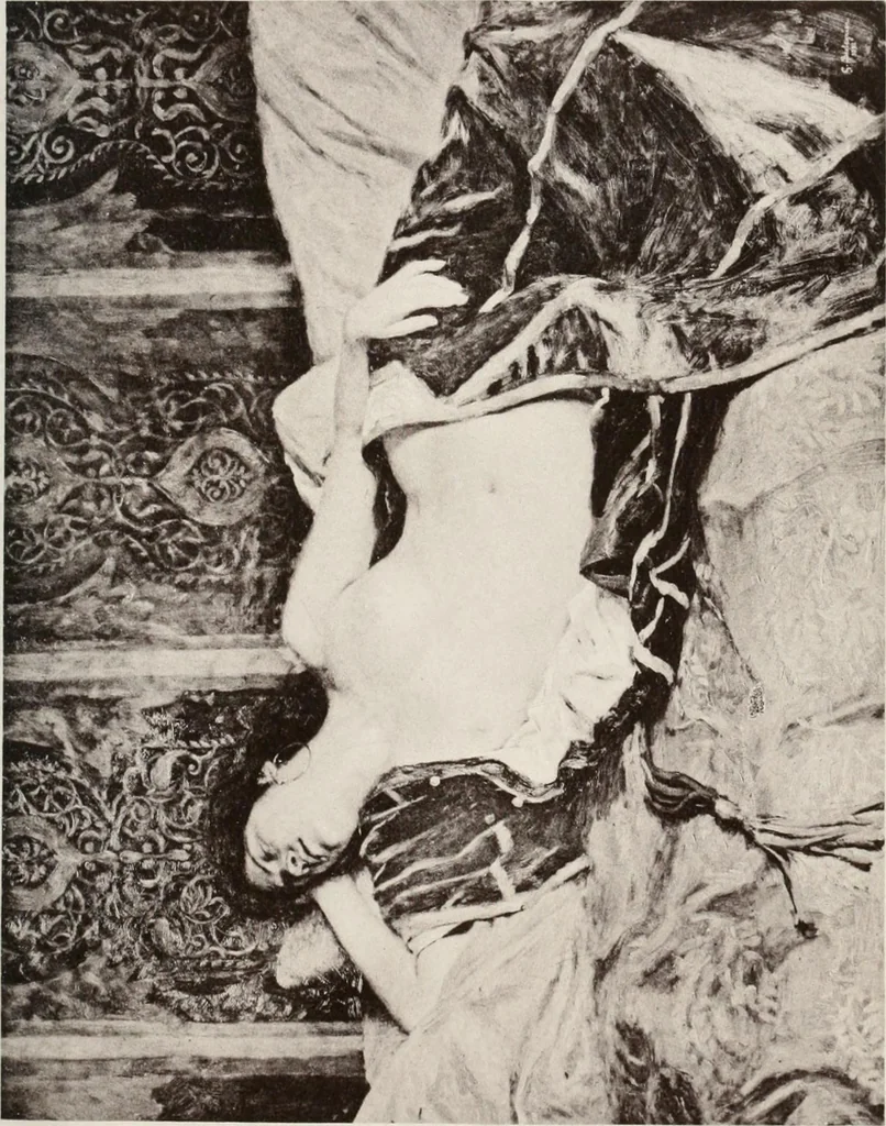 An illustration from Le Nu au salon, 1888, leaf 74