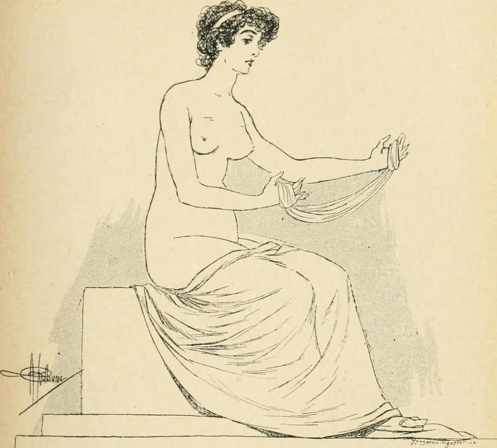An illustration from Le Nu au salon, 1888, leaf 88