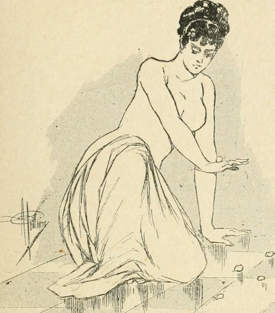 An illustration from Le Nu au salon, 1888, leaf 92