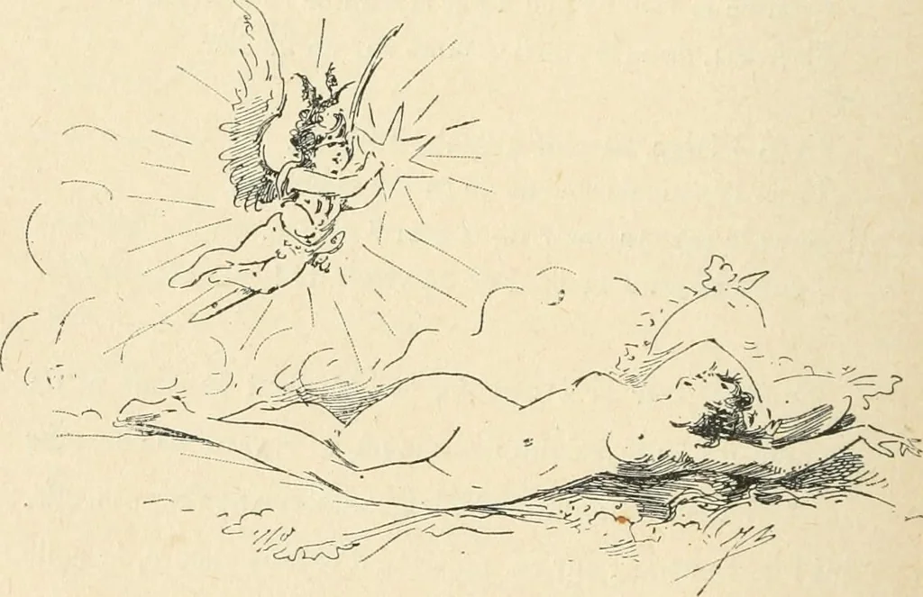 An illustration from Le Nu au salon, 1888, leaf 95