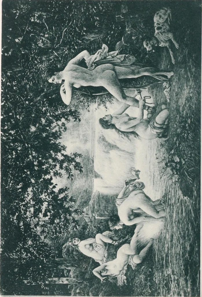 An illustration from Le Nu au salon, 1888, leaf 111