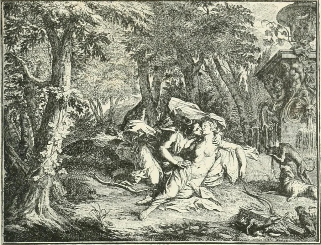 An illustration from Le Nu au salon, 1888, leaf 114