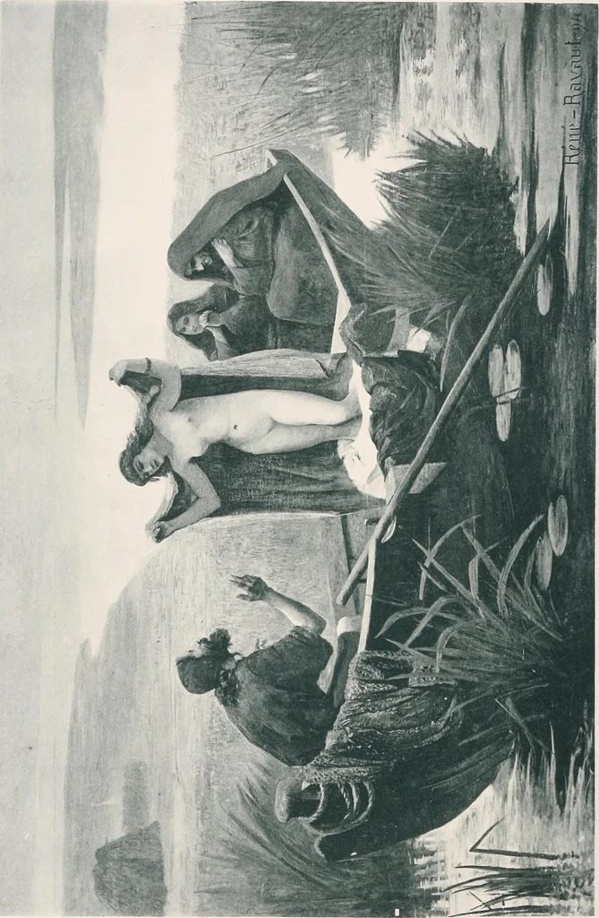 An illustration from Le Nu au salon, 1888, leaf 135