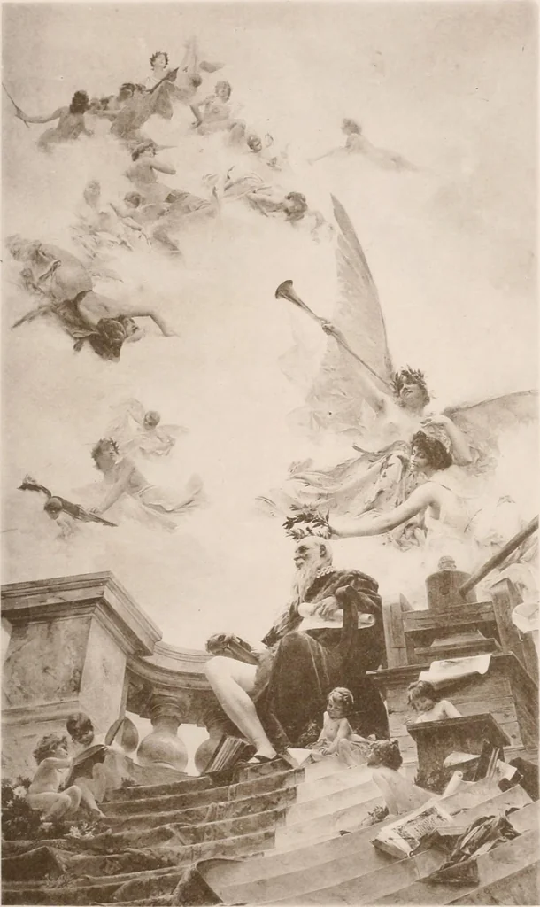An illustration from Le Nu au salon, 1888, leaf 136
