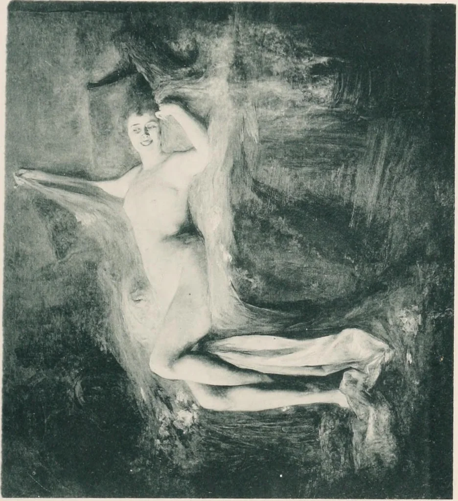 An illustration from Le Nu au salon, 1888, leaf 148