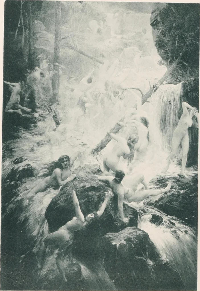 An illustration from Le Nu au salon, 1888, leaf 159