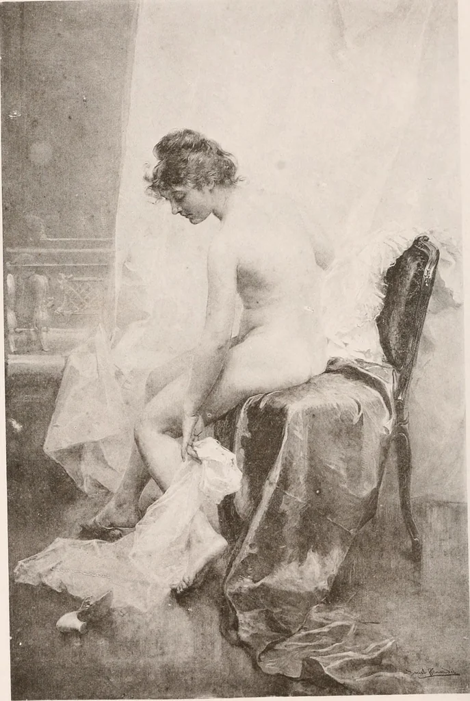 An illustration from Le Nu au salon, 1888, leaf 39