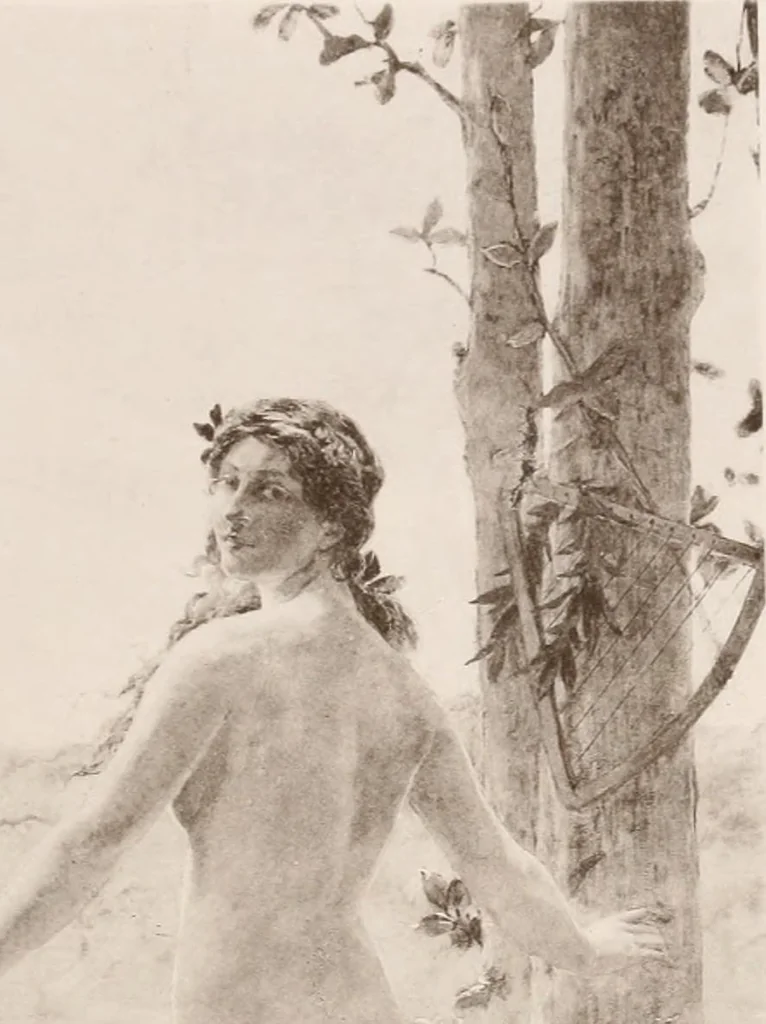 An illustration from Le Nu au salon, 1888, leaf 52