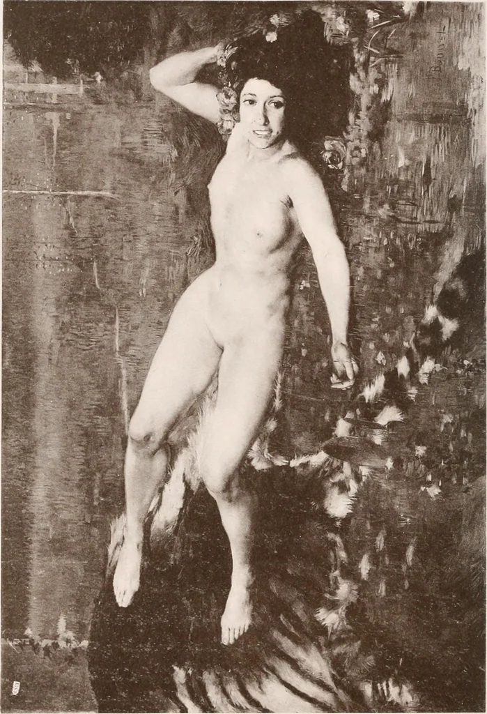 An illustration from Le Nu au salon, 1888, leaf 63