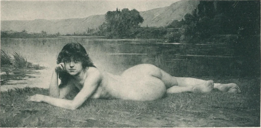 An illustration from Le Nu au salon, 1888, leaf 64