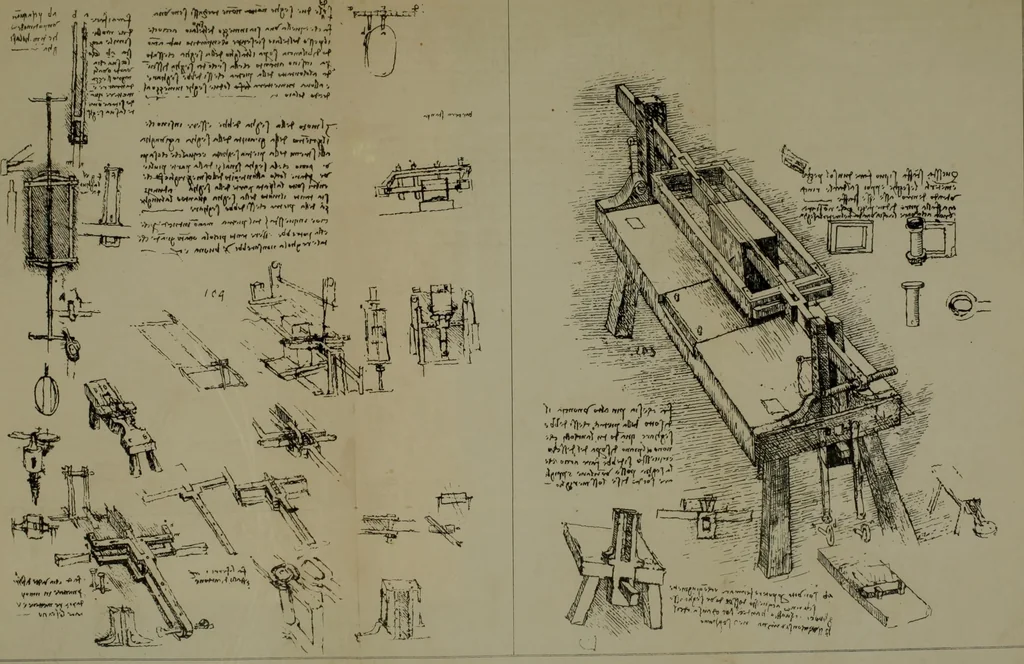 An illustration from Leonardo da Vinci als Ingenieur and Philosoph : ein Beitrag zur Geschichte der Technik und der induktiven Wissenschaften, 1874, leaf 101