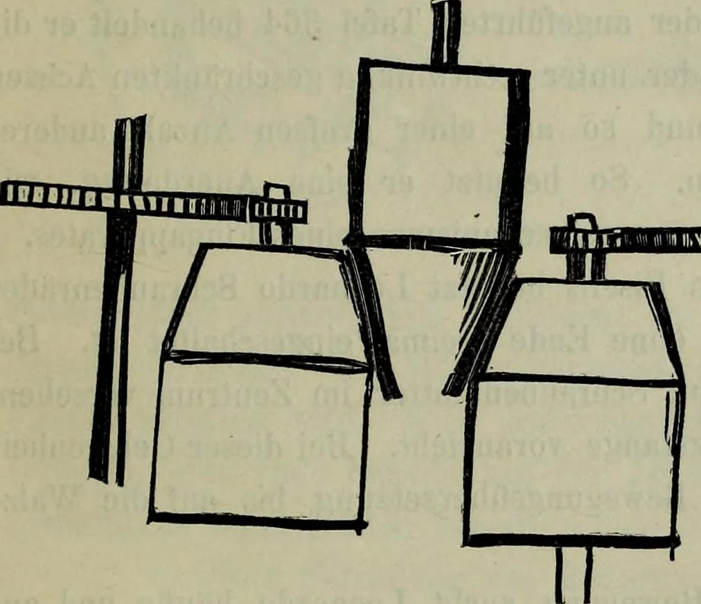 An illustration from Leonardo da Vinci als Ingenieur and Philosoph : ein Beitrag zur Geschichte der Technik und der induktiven Wissenschaften, 1874, leaf 78