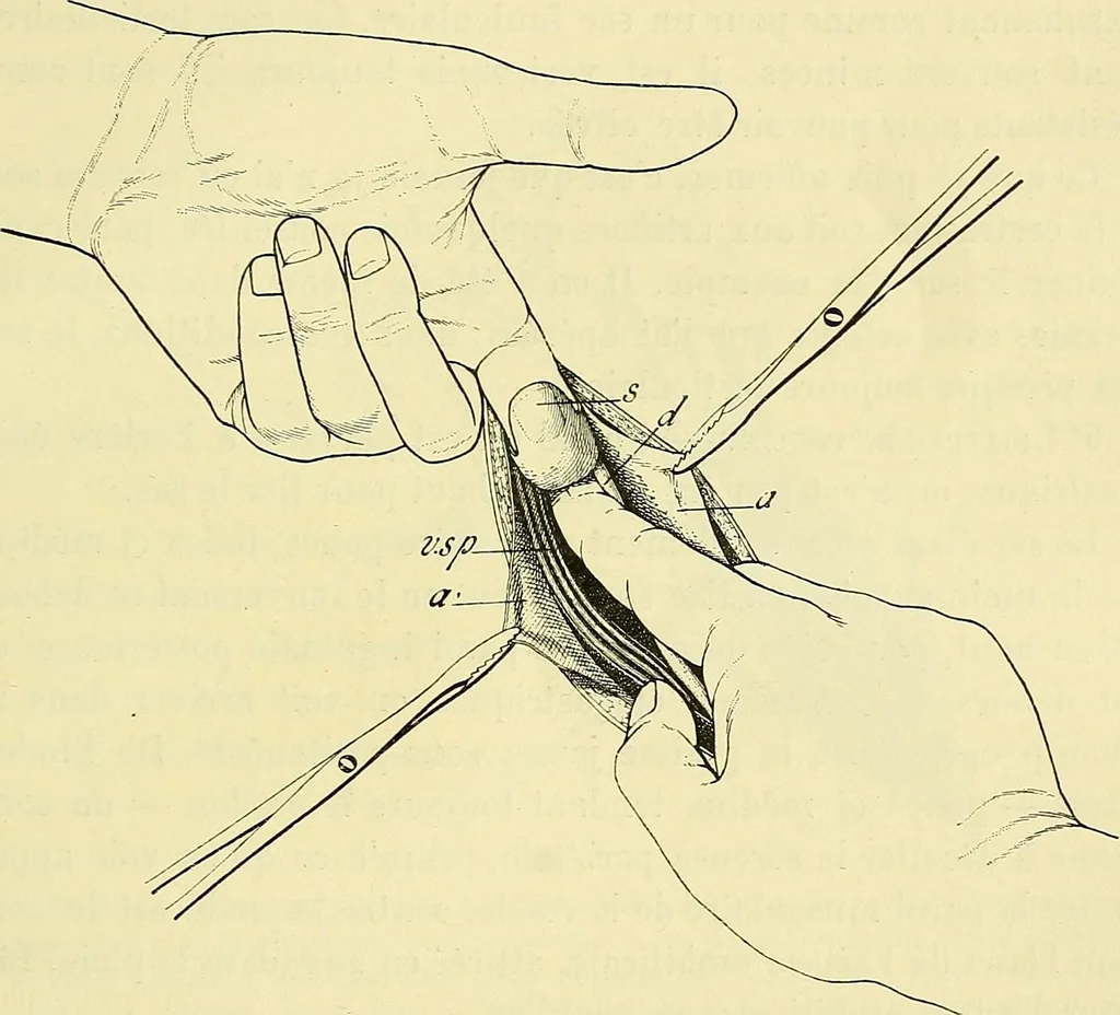 An illustration from Leçons cliniques de chirurgie infantile : deuxième série, 1905, leaf 454