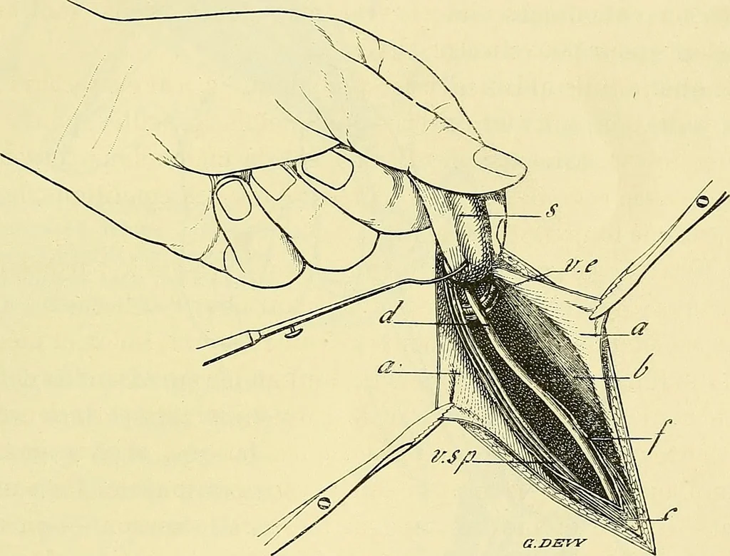 An illustration from Leçons cliniques de chirurgie infantile : deuxième série, 1905, leaf 456
