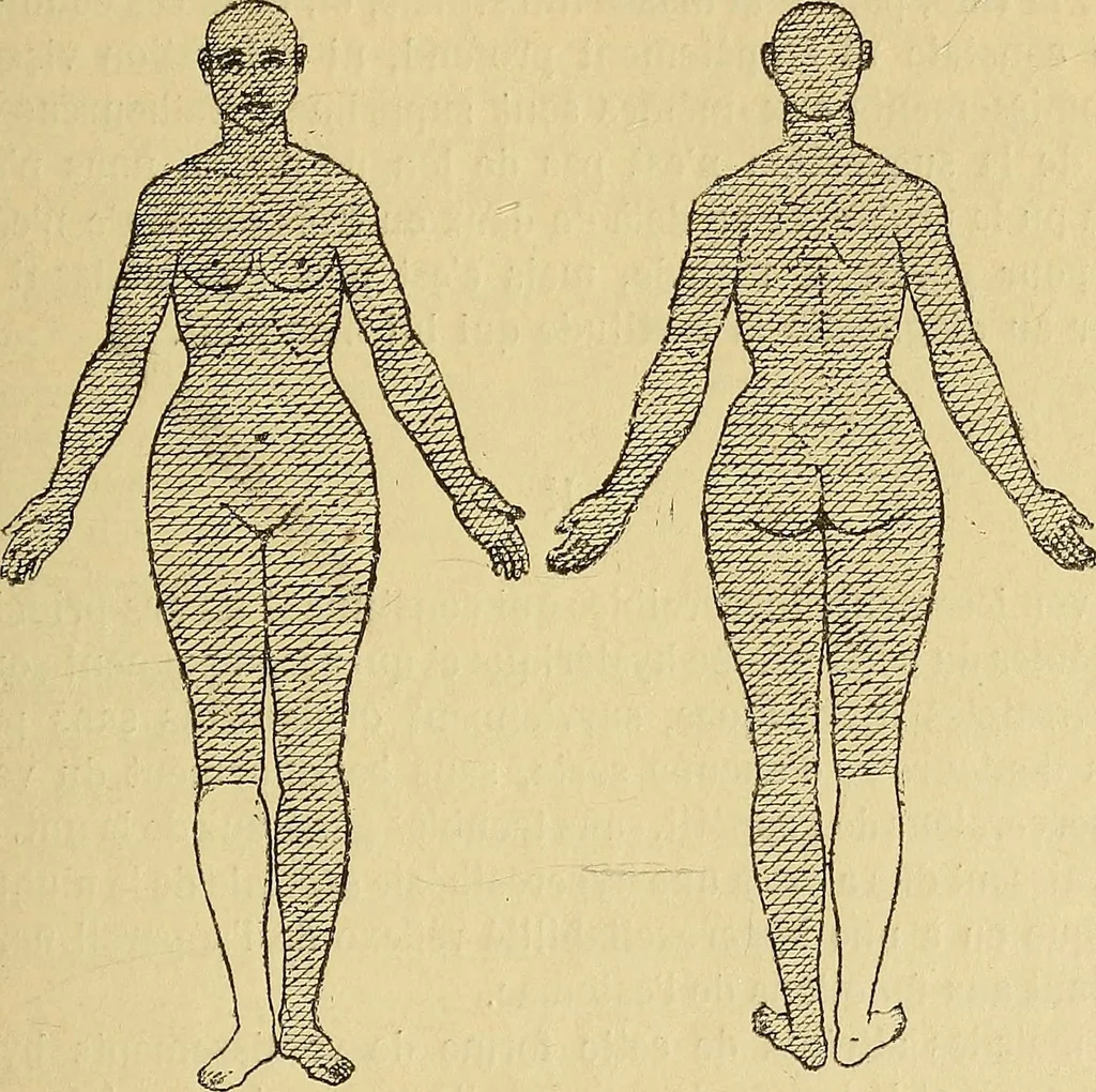 An illustration from Leçons cliniques sur l'hystérie et l'hypnotisme : faites à l'Hôpital Saint-André de Bordeaux, 1891, leaf 212