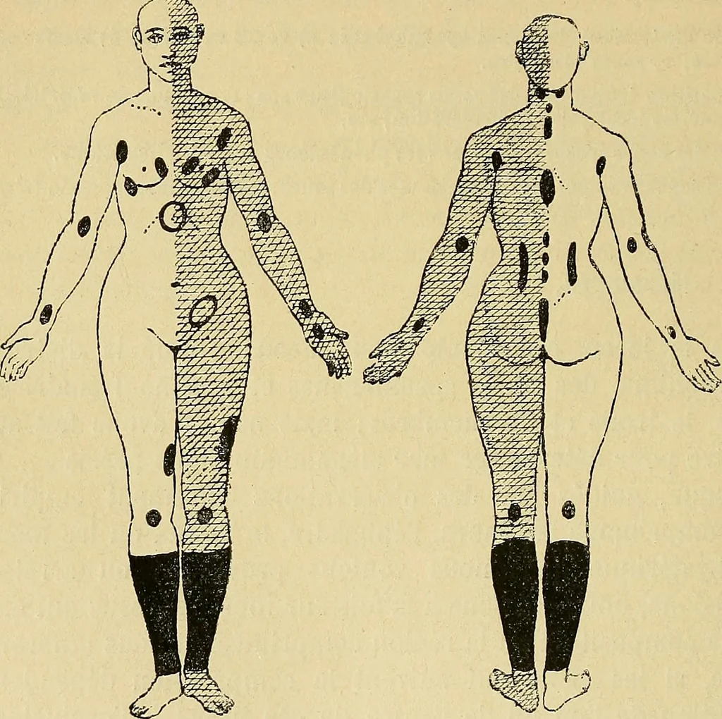 An illustration from Leçons cliniques sur l'hystérie et l'hypnotisme : faites à l'Hôpital Saint-André de Bordeaux, 1891, leaf 267