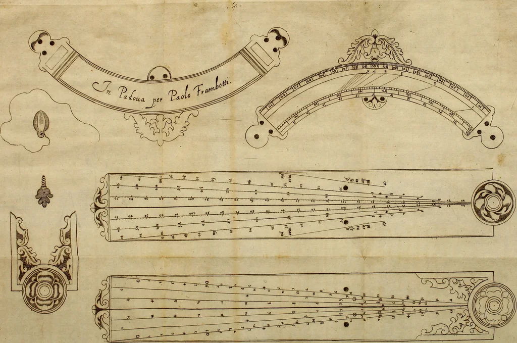 An illustration from Le Operazioni del Compasso Geometrico et Militare, 1649, leaf 92