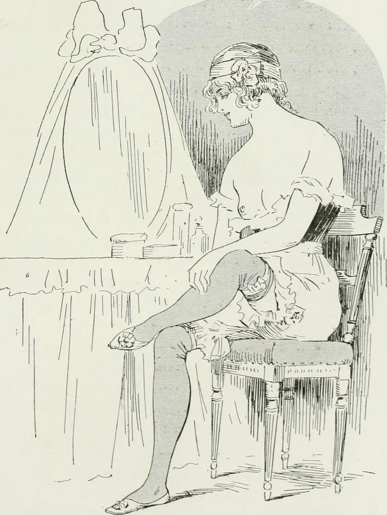 An illustration from Le pantalon féminin, 1916, leaf 104