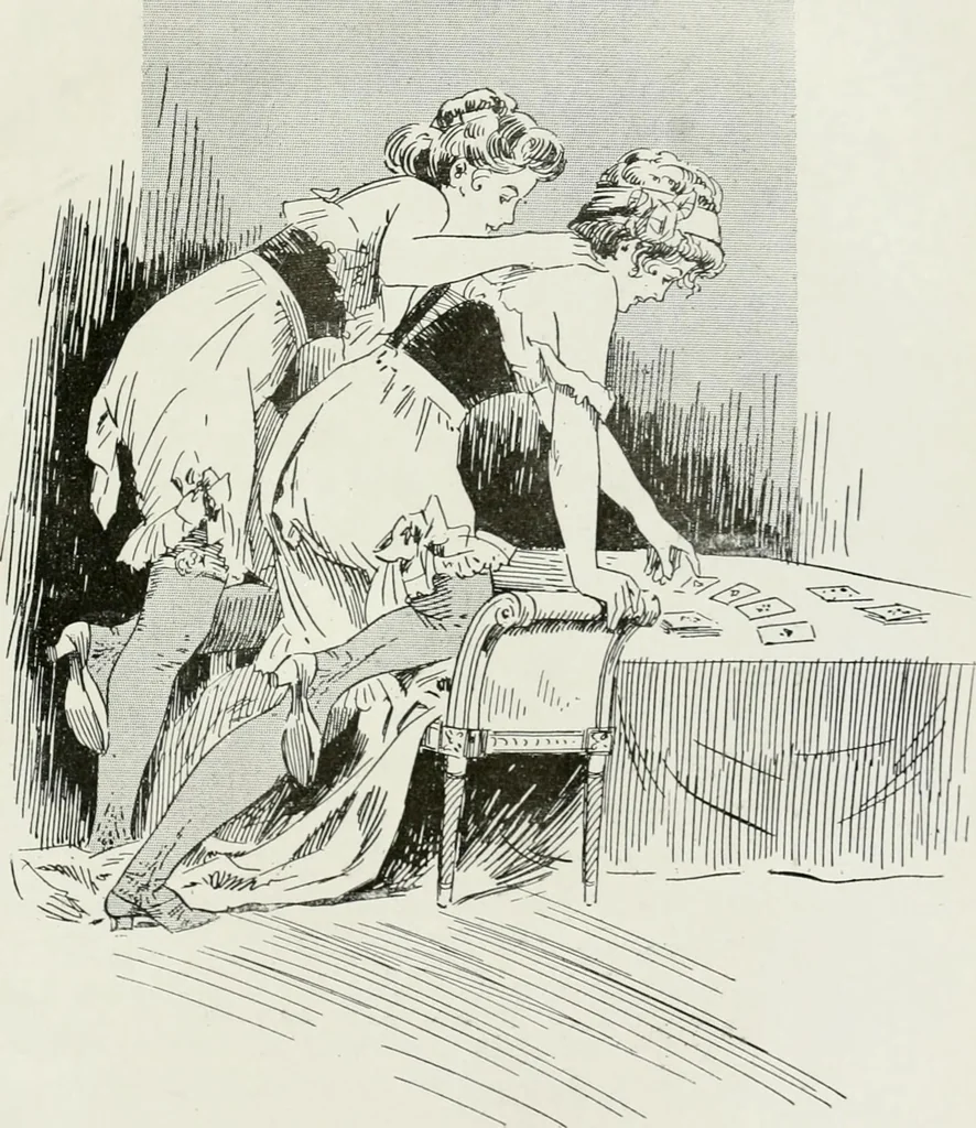 An illustration from Le pantalon féminin, 1916, leaf 328