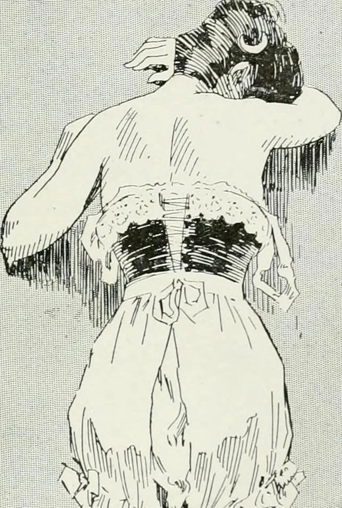 An illustration from Le pantalon féminin, 1916, leaf 346
