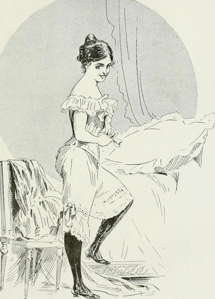 An illustration from Le pantalon féminin, 1916, leaf 466