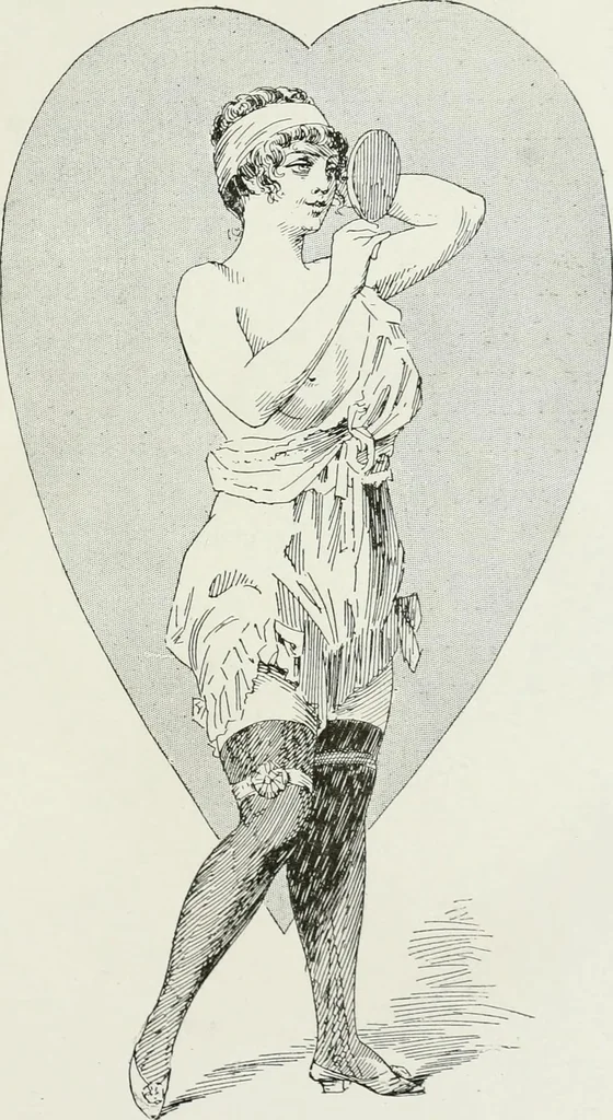 An illustration from Le pantalon féminin, 1916, leaf 484