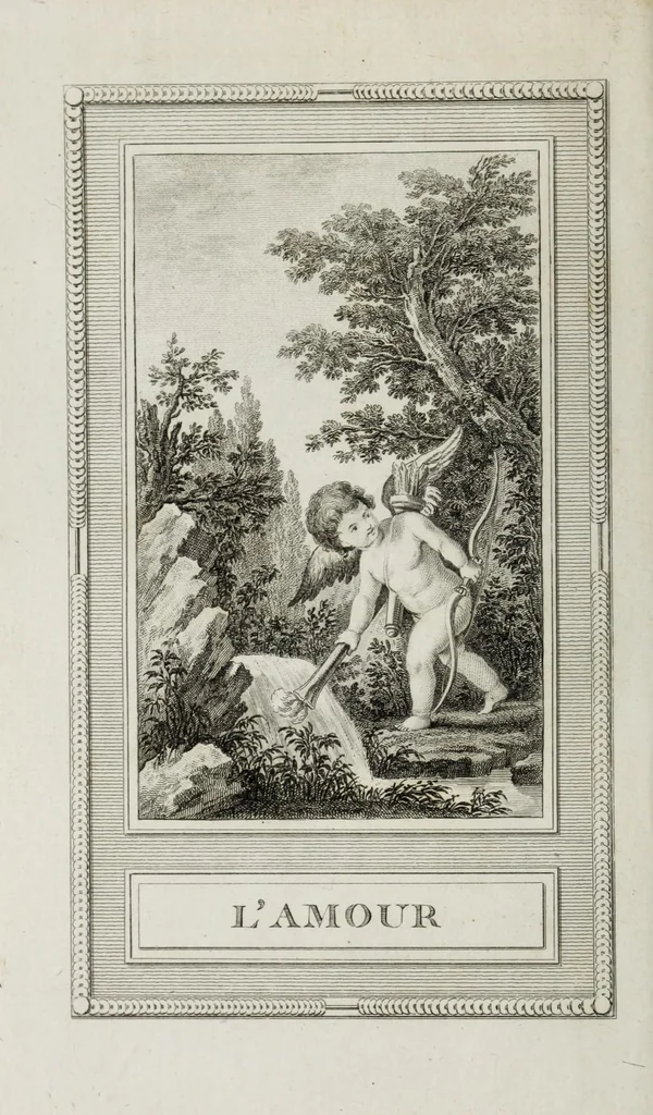 An illustration from Le panthéon, ou, Les figures de la fable : dessinées par M. Gois, sculpteur du roi, professeur de son Académie, & gravées par Simon : avec leurs historiques, 1787, leaf 16