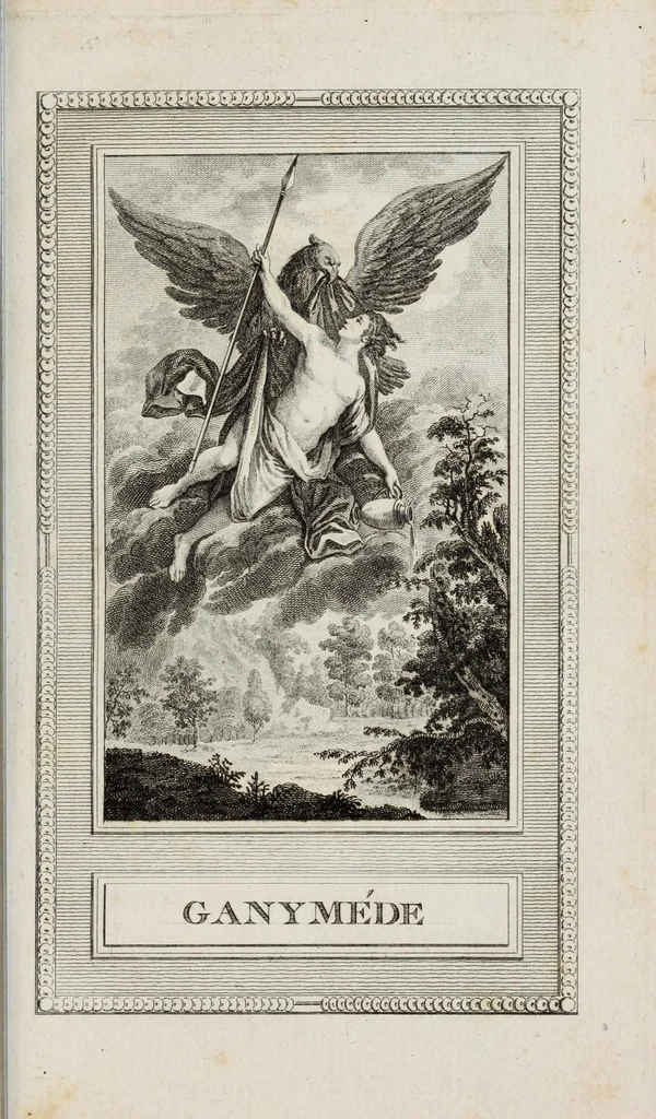 An illustration from Le panthéon, ou, Les figures de la fable : dessinées par M. Gois, sculpteur du roi, professeur de son Académie, & gravées par Simon : avec leurs historiques, 1787, leaf 33