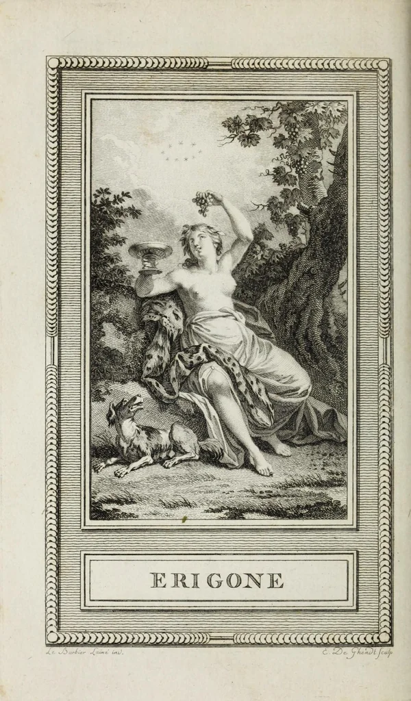 An illustration from Le panthéon, ou, Les figures de la fable : dessinées par M. Gois, sculpteur du roi, professeur de son Académie, & gravées par Simon : avec leurs historiques, 1787, leaf 68