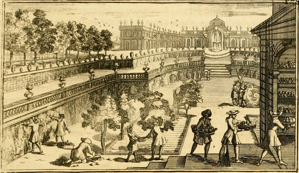 An illustration from Le parfait jardinier, ou, Instruction pour les jardins fruitiers et potagers : avec une Trait© des oranges, suivi de Reflexions sur l'agriculture, 1695, leaf 504