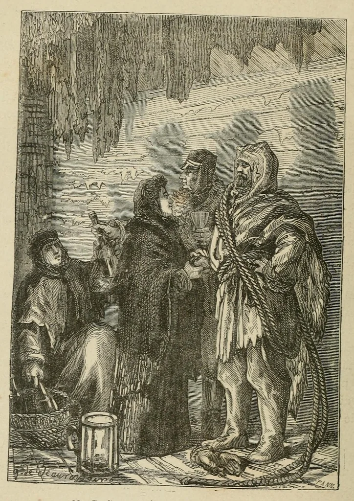 An illustration from Le pays des fourrures, 1873, leaf 186