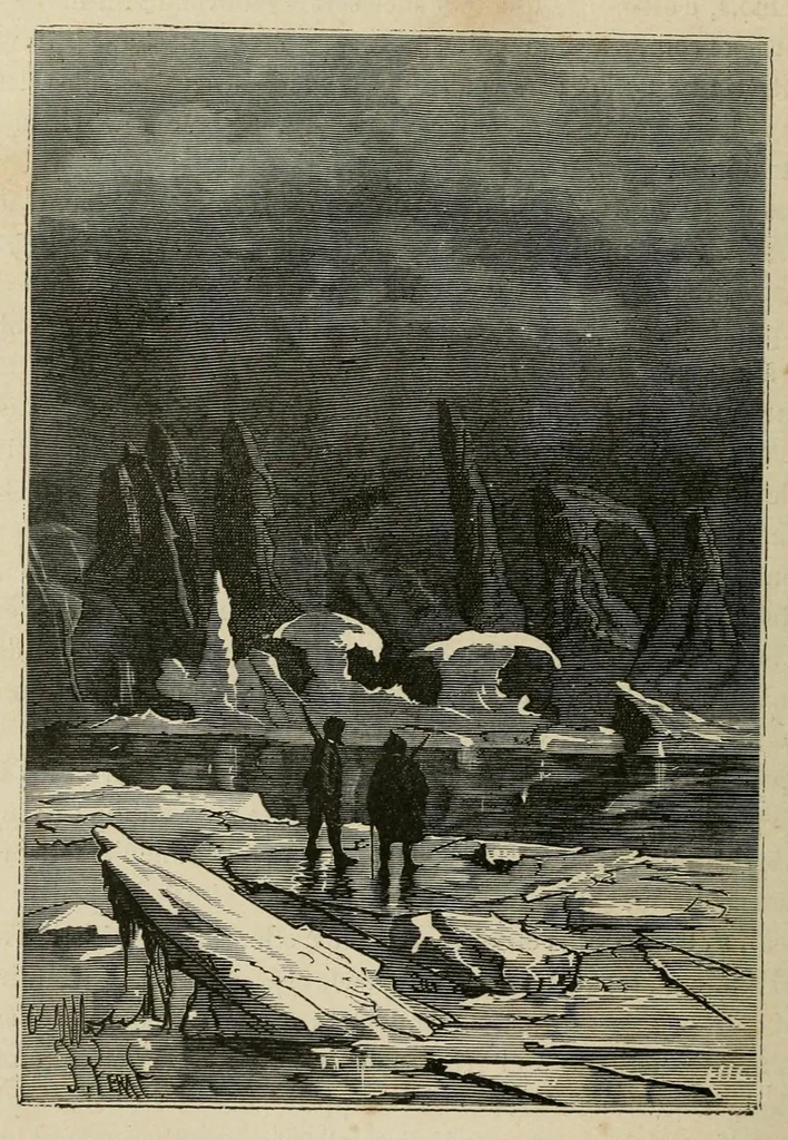 An illustration from Le pays des fourrures, 1873, leaf 338