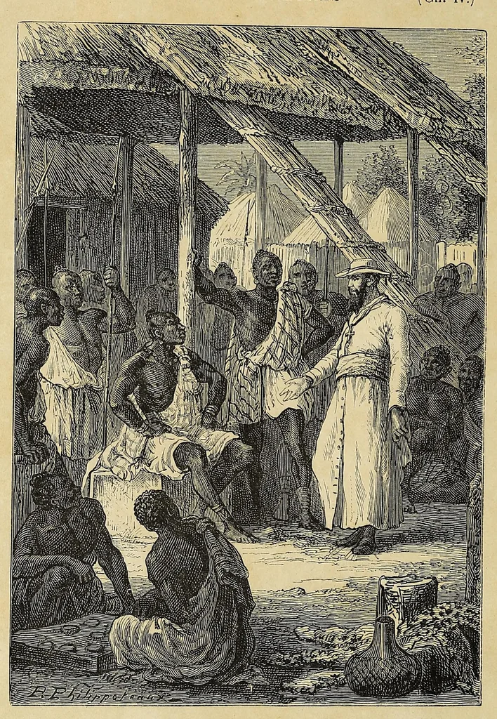 An illustration from Le pays des nègres et la Côte des esclaves, 1878, leaf 8