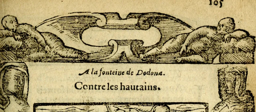An illustration from Le pegme de Pierre Covstav, 1560, leaf 106