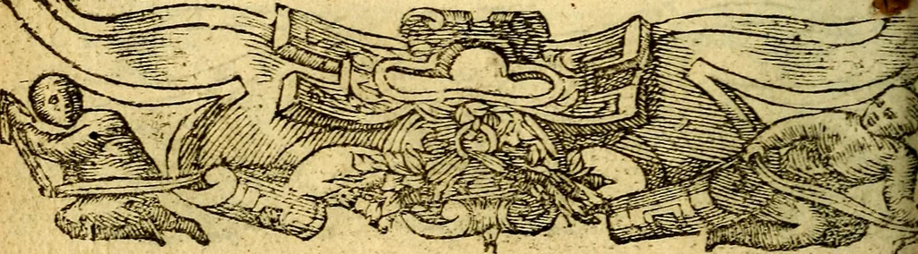 An illustration from Le pegme de Pierre Covstav, 1560, leaf 107
