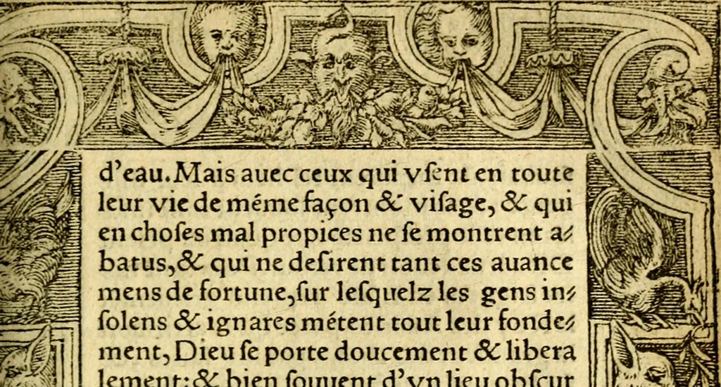 An illustration from Le pegme de Pierre Covstav, 1560, leaf 108