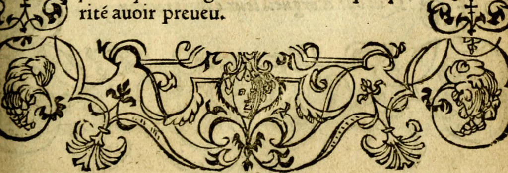 An illustration from Le pegme de Pierre Covstav, 1560, leaf 110