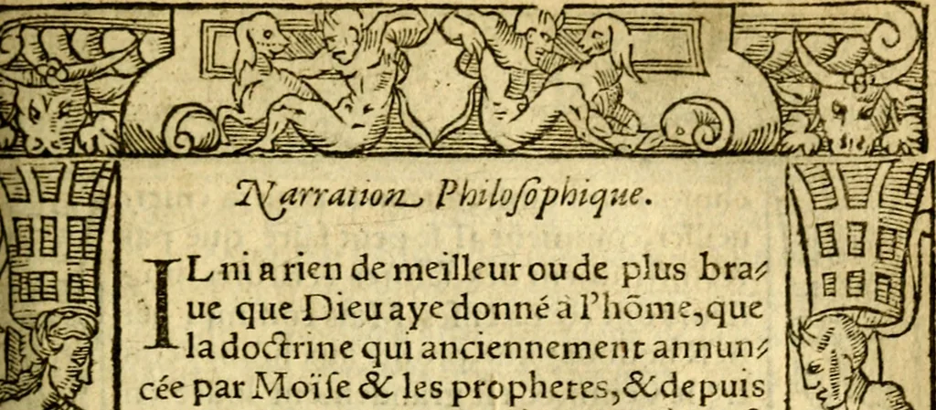 An illustration from Le pegme de Pierre Covstav, 1560, leaf 112