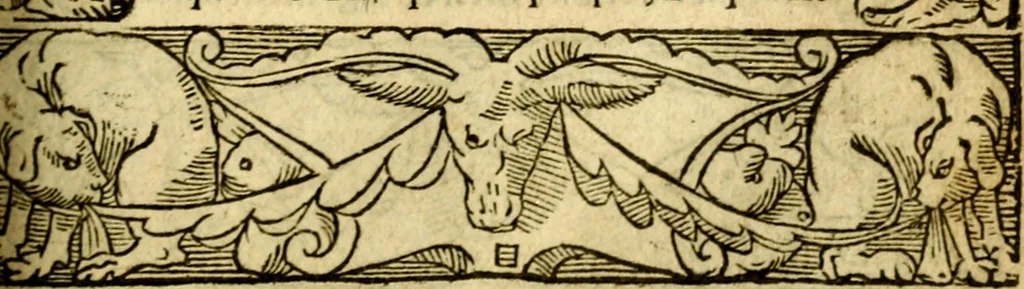 An illustration from Le pegme de Pierre Covstav, 1560, leaf 112