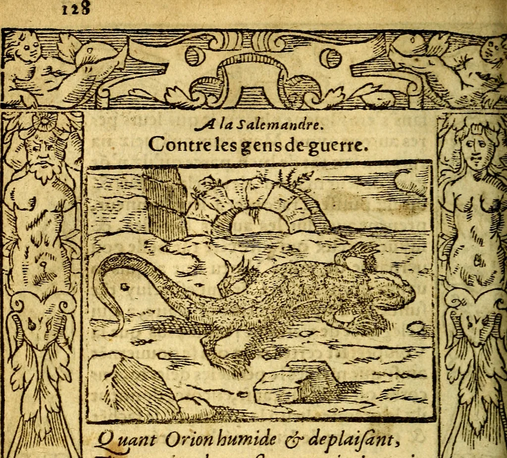 An illustration from Le pegme de Pierre Covstav, 1560, leaf 129