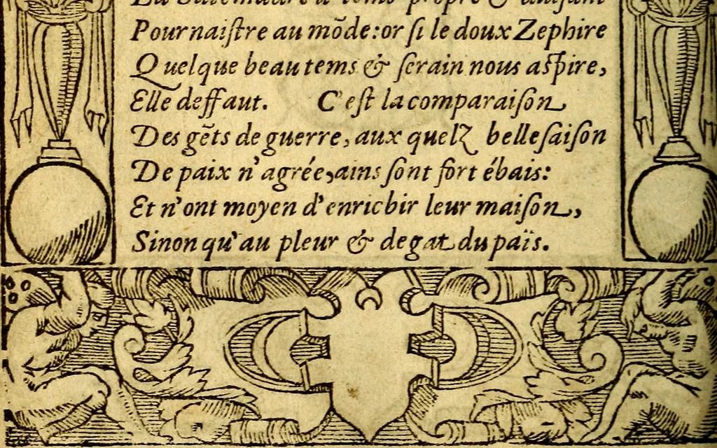An illustration from Le pegme de Pierre Covstav, 1560, leaf 129