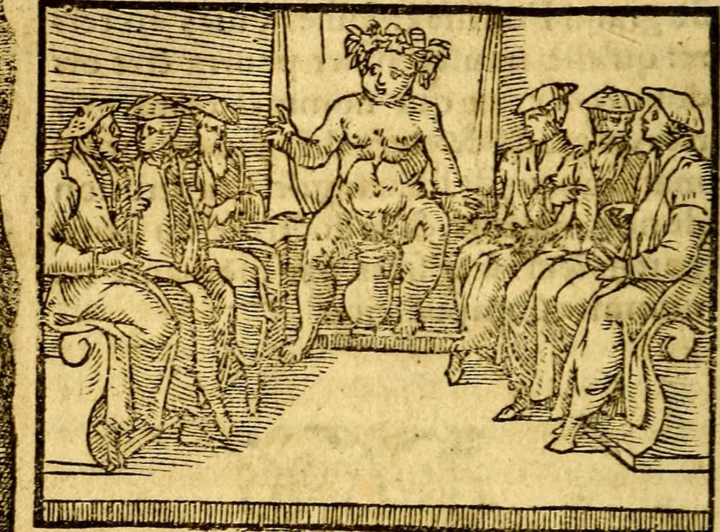 An illustration from Le pegme de Pierre Covstav, 1560, leaf 139