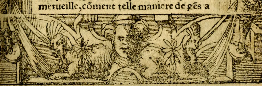An illustration from Le pegme de Pierre Covstav, 1560, leaf 140
