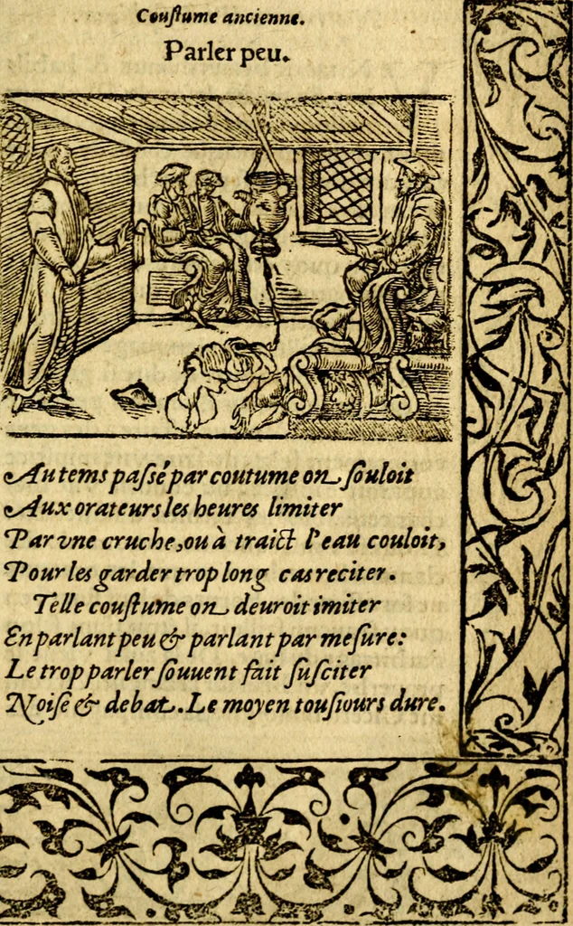 An illustration from Le pegme de Pierre Covstav, 1560, leaf 142