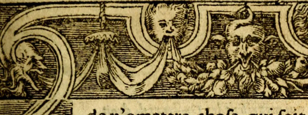 An illustration from Le pegme de Pierre Covstav, 1560, leaf 158